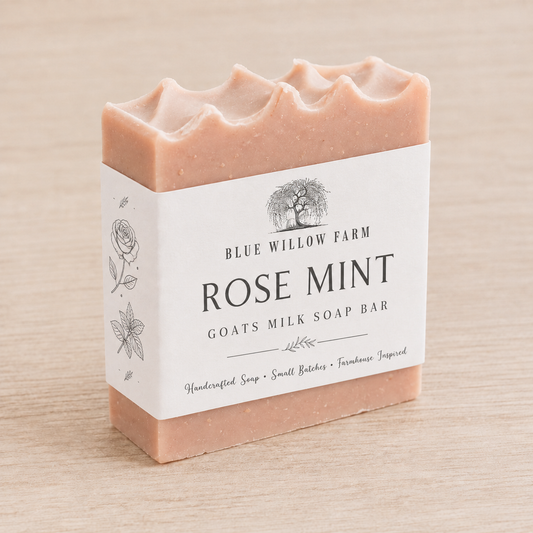 Pre Order - Rose Mint Goat Milk Soap