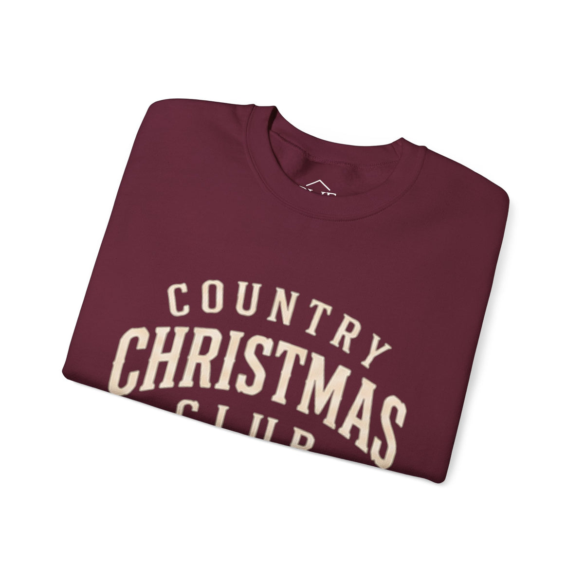 Country Christmas Club Sweatshirt - Maroon