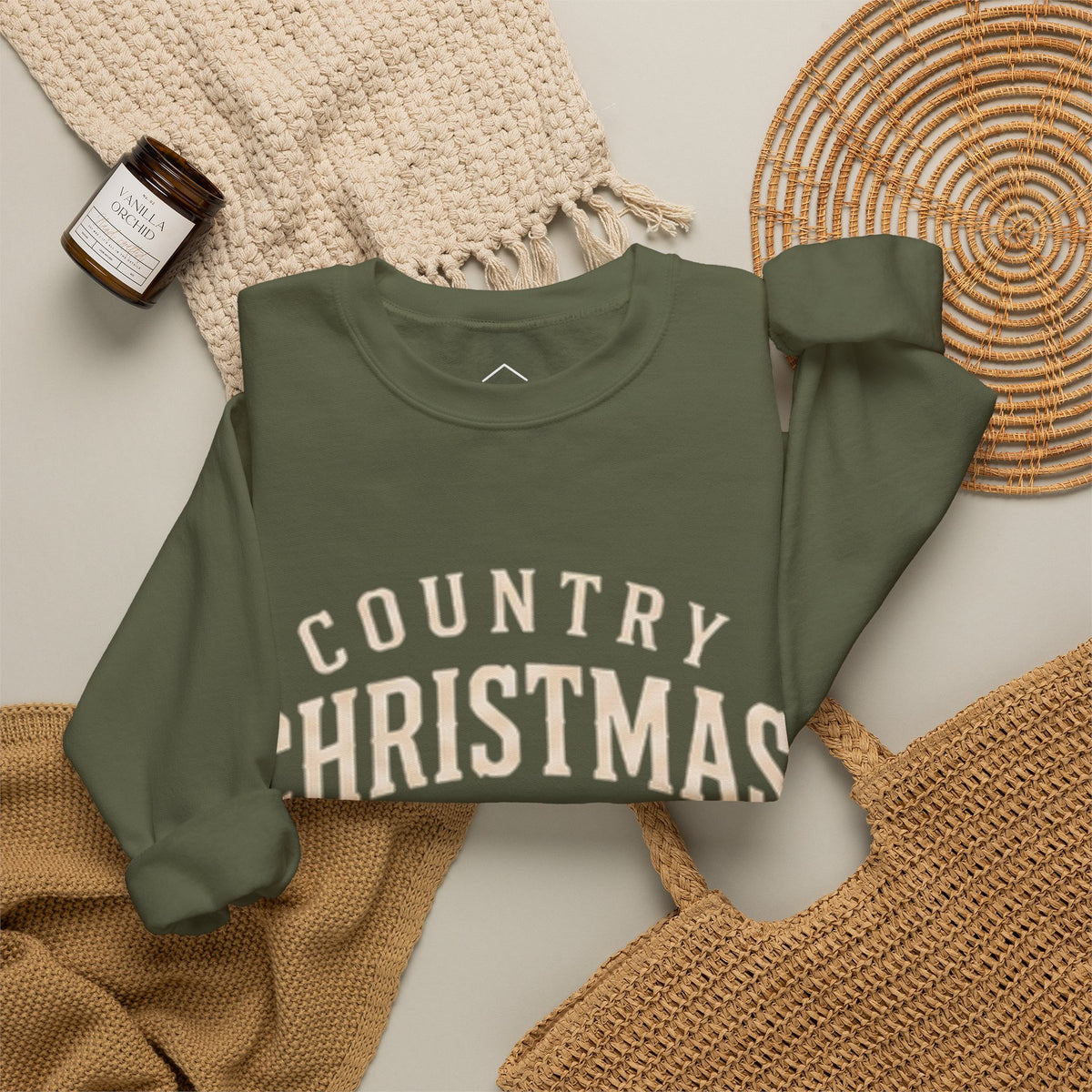 Country Christmas Club Sweatshirt - Green