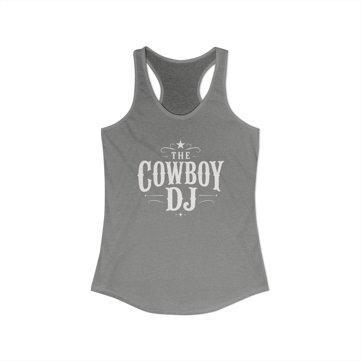 The Cowboy DJ Racerback Tank - Heather Grey