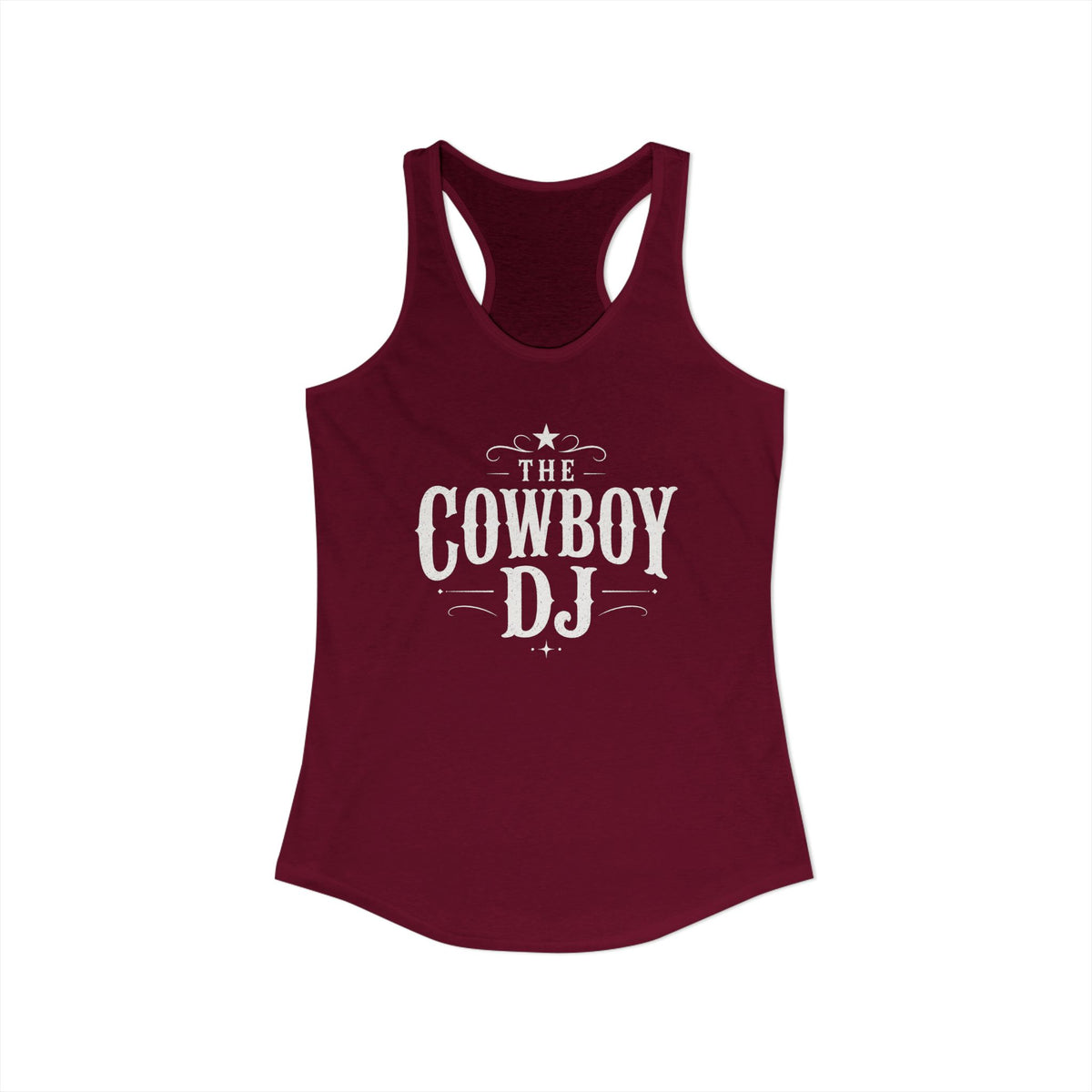 The Cowboy DJ Racerback Tank - Cardinal Red