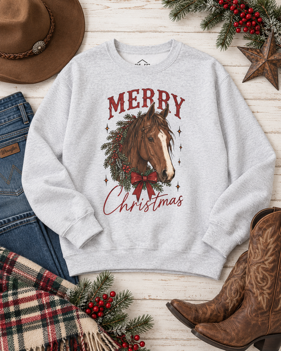 Merry Christmas Horse Sweatshirt