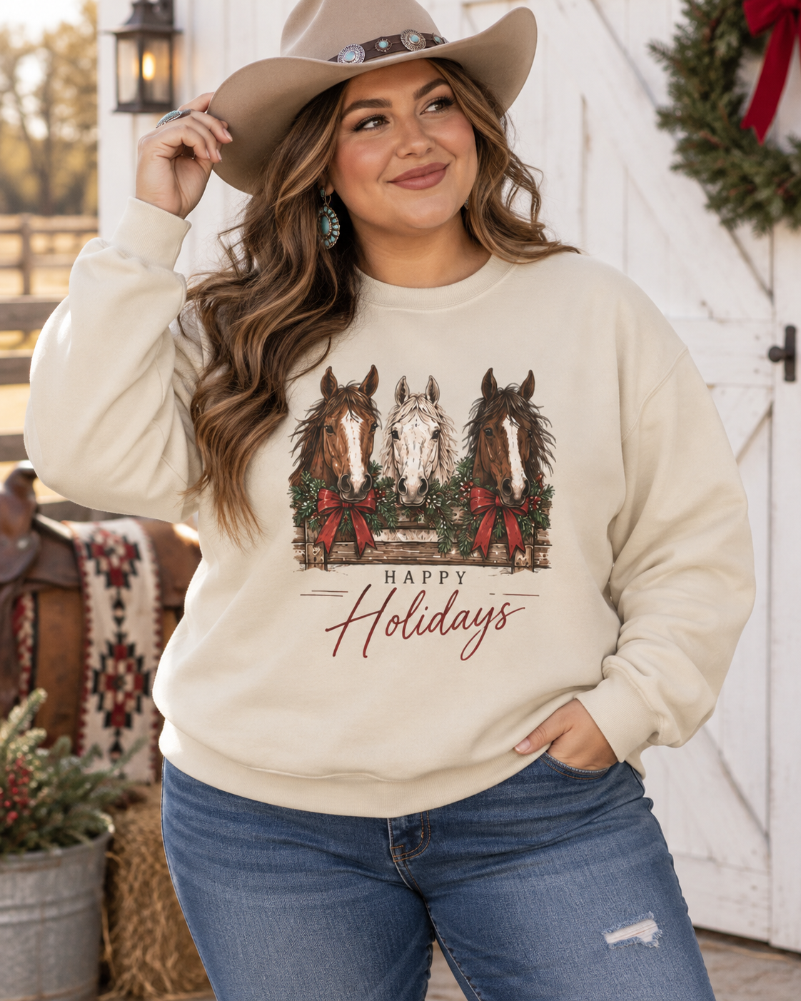Happy Holidays Horse Sweatshirt
