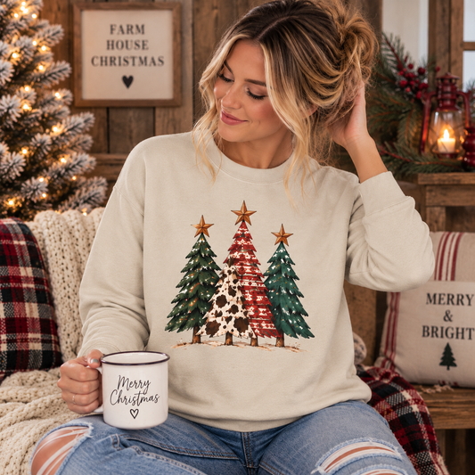 Western Christmas Trees Sweatshirt