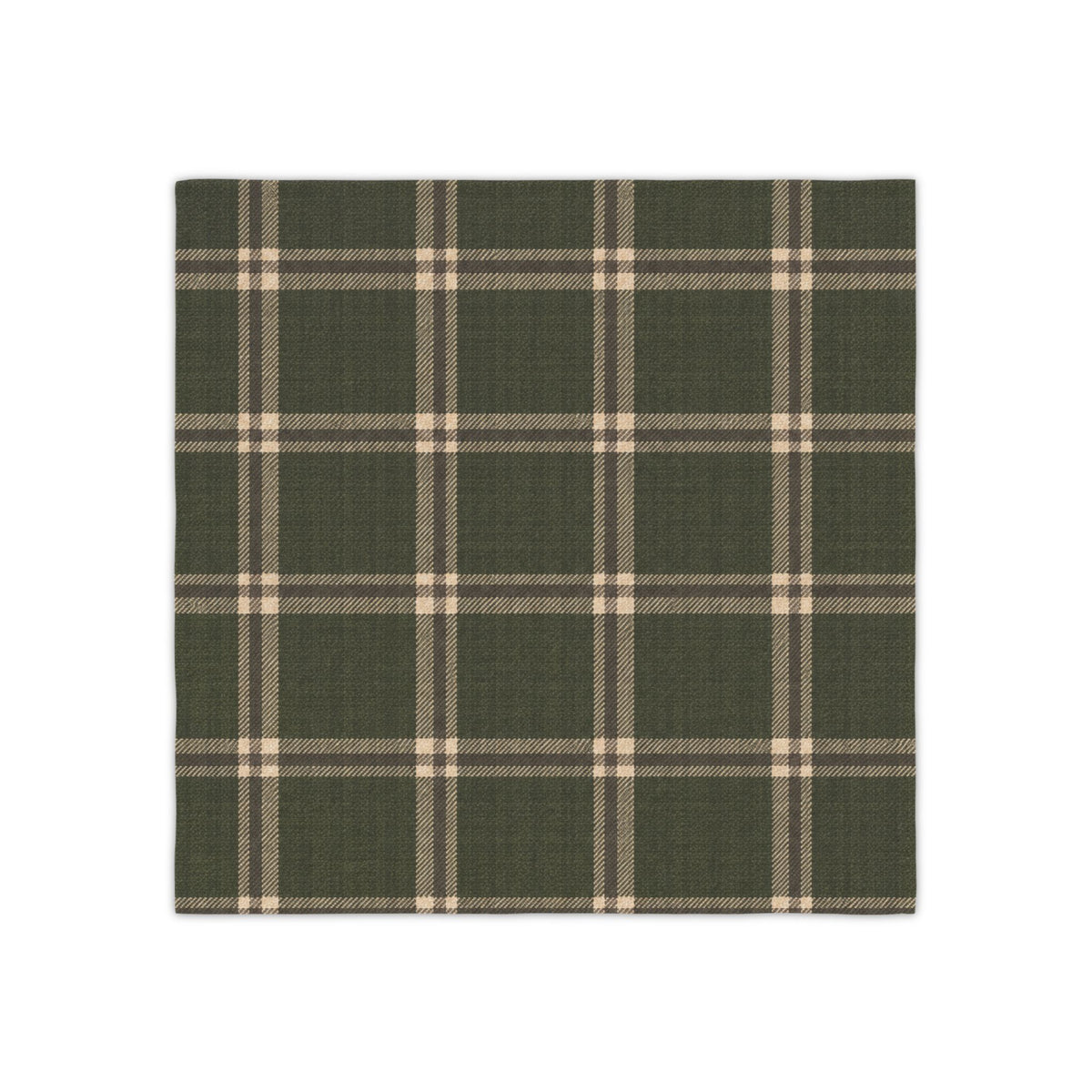 Olive Green Plaid Cloth Napkins Set of 4, Rustic Farmhouse Table Linens, Christmas Dinner Napkins, Reusable Country Kitchen Decor
