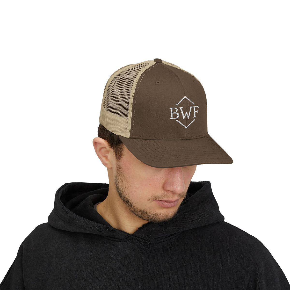 BWF Embordered Brand Trucker Cap