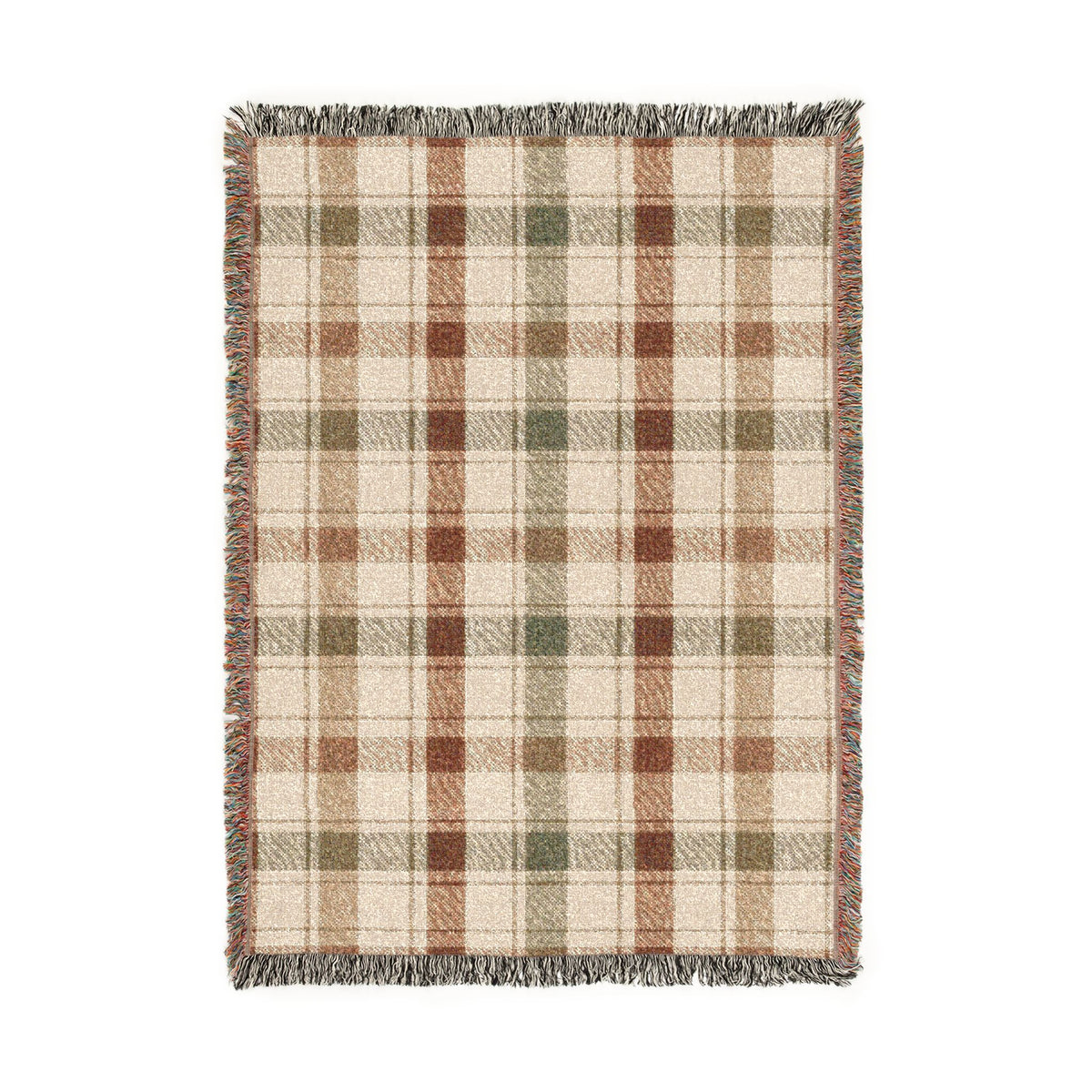 Autumn Plaid Woven Throw