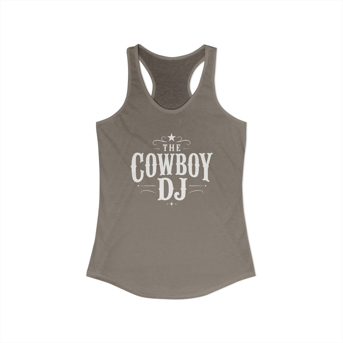 The Cowboy DJ Racerback Tank - Warm Gray