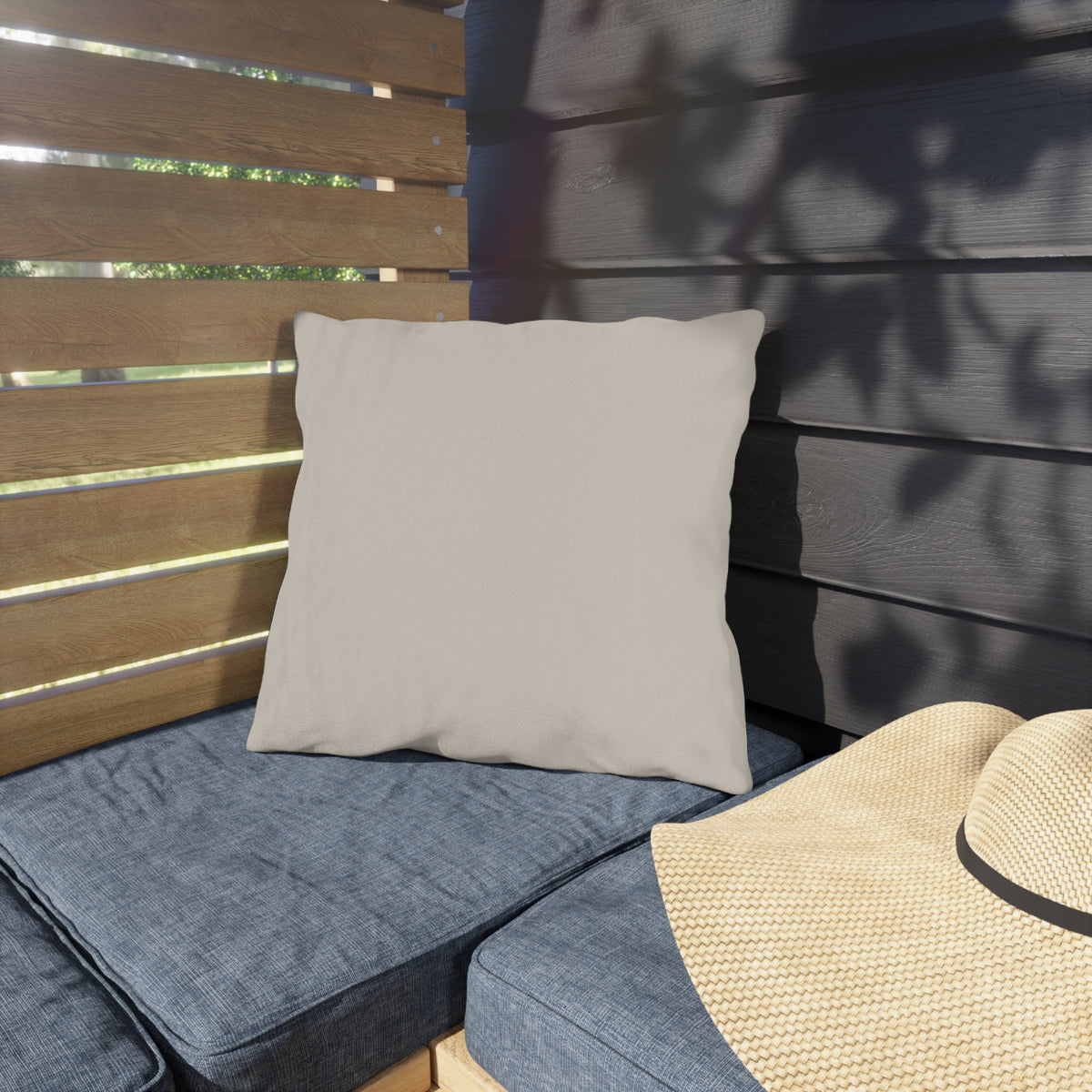 Outdoor Pillow — Neutral Beige Weatherproof Patio Cushion