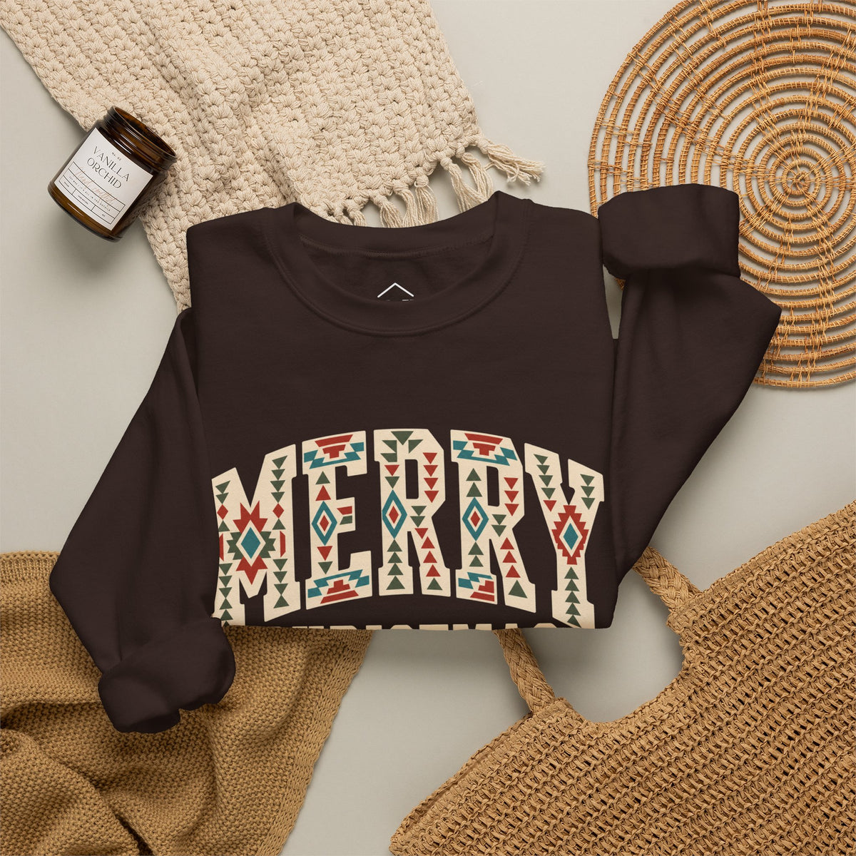 Merry Christmas Western Aztec Sweatshirt