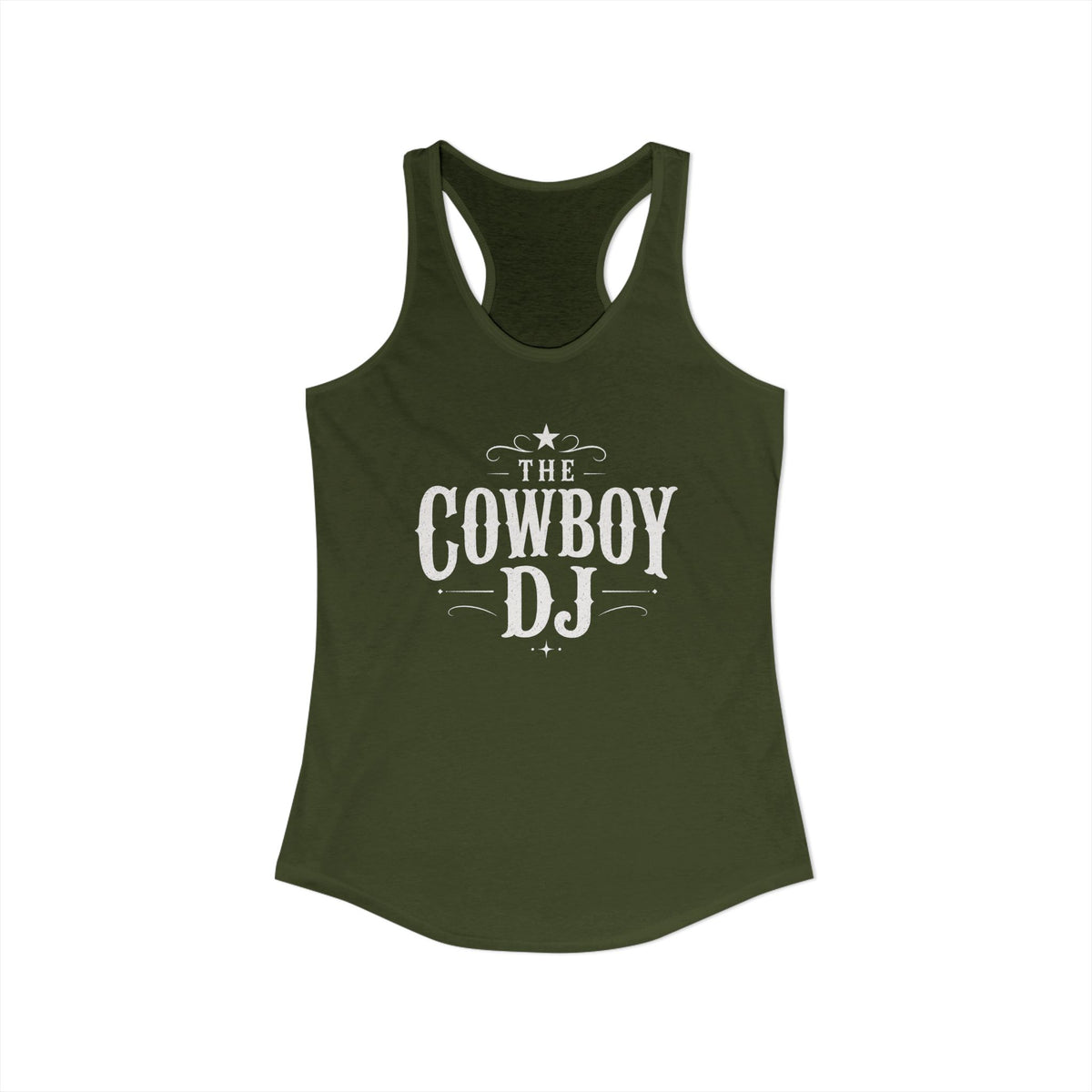 The Cowboy DJ Racerback Tank - Military Green