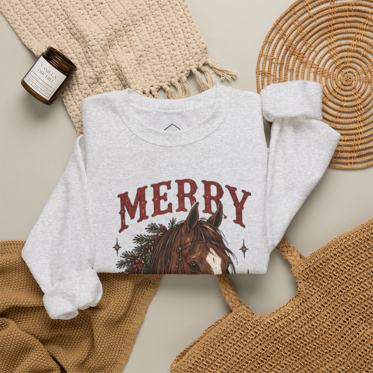 Merry Christmas Horse Sweatshirt