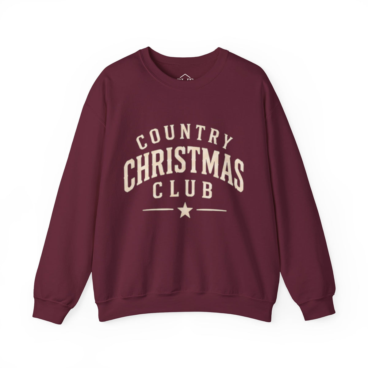 Country Christmas Club Sweatshirt - Maroon