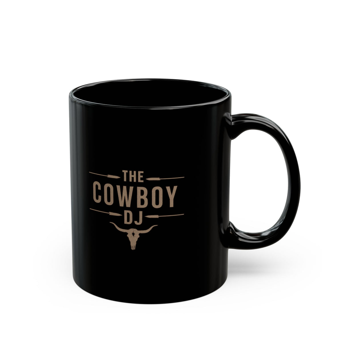 The Cowboy DJ Black Mug