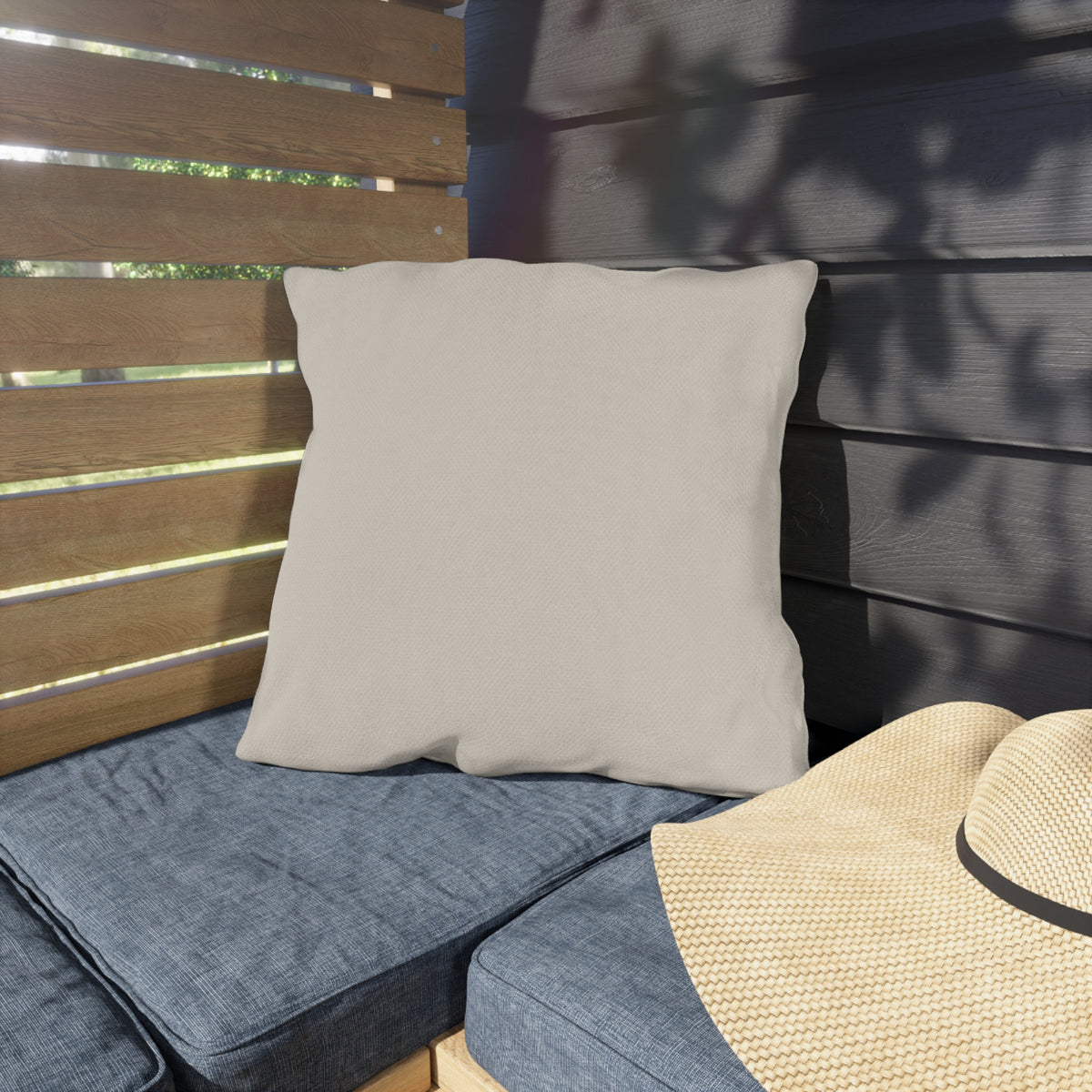 Outdoor Pillow — Neutral Beige Weatherproof Patio Cushion