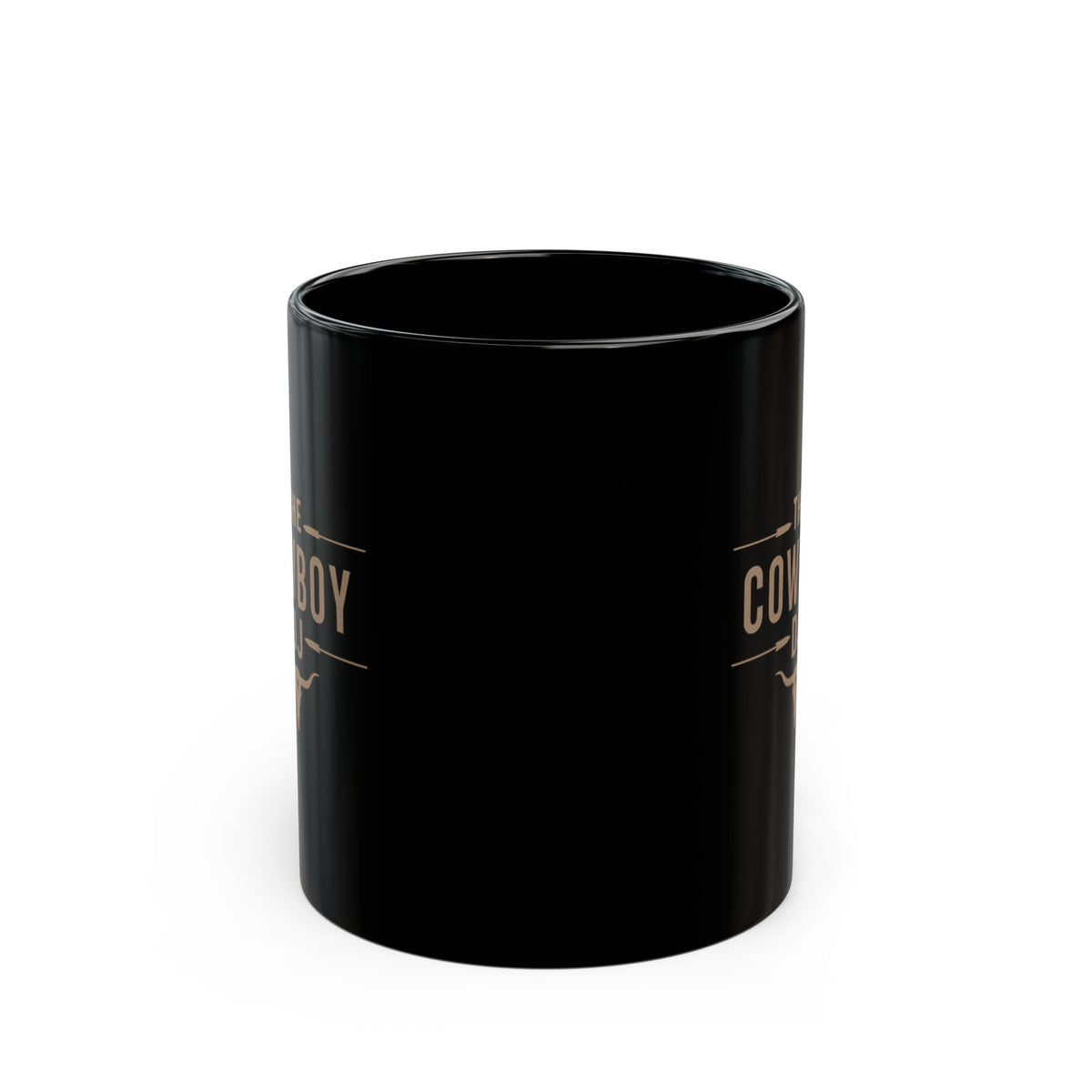 The Cowboy DJ Black Mug