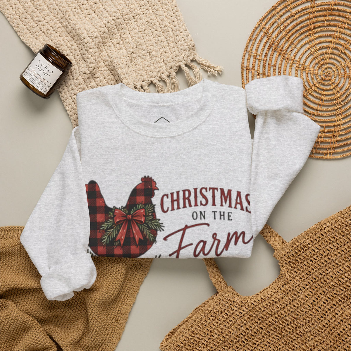 Christmas on the Farm Chicken Sweatshirt